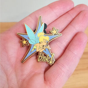 Walt Disney 2006 Tinkerbell Tink Glitter Star Pin Trading Lanyard